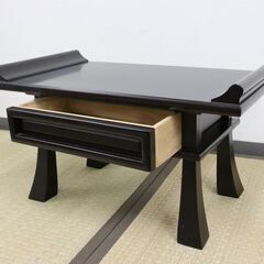 【ヤ取終了5/26】≪C301ジ-イ18新≫【在庫品】経台/経机 引き出し付 供物台/お供え台 寺院 法要/法事 仏教/仏壇/仏具/仏教道具/仏教美術 経机敷き付の画像