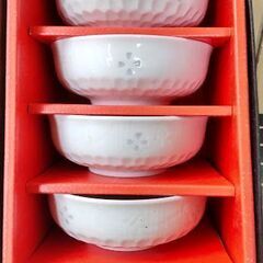浅くて使いやすい白い器　有田焼　白磁　５個セット　未使用品
