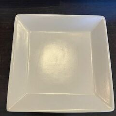 白色　正方形　小角皿　の画像