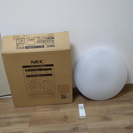照明　LEDシーリングライト　リモコン付　NEC