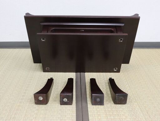 【ヤ取終了4/12】≪C302ジ-イ20新≫【在庫品】経台/経机 引き出し付 幅約55cm 供物台/お供え台/仏前机 寺院 法要/法事 仏教/仏壇/仏具/仏教道具/仏教美術
