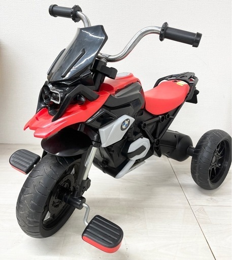 【中古品】BMW 三輪車 SR1300 ブラック×レッド 乗用玩具 ホビー用品