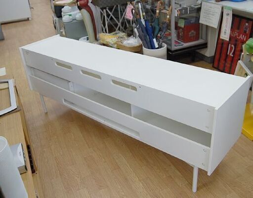 IKEA テレビボード RAMSATRA 幅175×奥42×高61.5cm ホワイト テレビ台 AVボード TVボード TV台 イケア