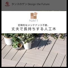タンスのゲン　旧verウッドデッキタイル30枚 
