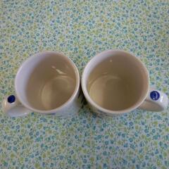 コーヒーカップ&ソーサーと『大きめ』マグカップ2個セットの画像
