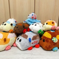 ※近日リサイクルショップへ ほぼ未使用 モルカー8点セット ぬいぐるみ＆マフラー クレーンゲーム景品 単品可❁¨̮の画像