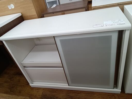 ★ジモティ割あり★ NITORI レンジ台 ホワイト H86×D50×W120.5 クリーニング済み MT3020