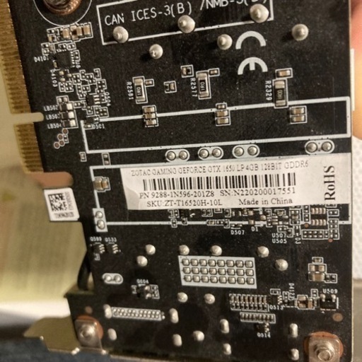 【ジャンク扱い】ZOTAC gaming Geforce gtx 1650