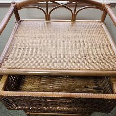 【12月中旬までの掲載】キャスター付き藤チェスト　ラタンチェスト　籐製品の画像