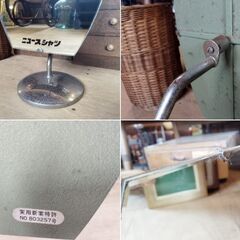 昭和レトロ 店舗什器 卓上鏡 インテリア スタンドミラー 卓上ミラー　/MJ-1022 Fの画像
