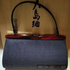 大島紬　和装バックの画像