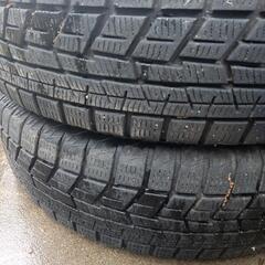 三菱アイミーブ　純正鉄ホイール　スタッドレスタイヤ４本セットの画像