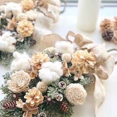 【季節のレッスン】相模原　クリスマス飾り　スワッグを作ろう　フラ...
