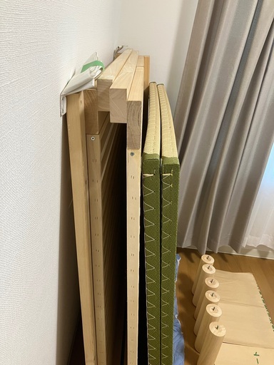 【販売価格６万円超】使用期間わずかの畳ベッド　セミダブルサイズ（日本製畳表）　美品です【引取のみ】