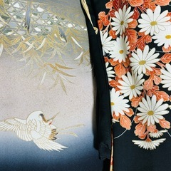 お着物 黒系 未使用含む 約23点　まとめ リメイクの画像