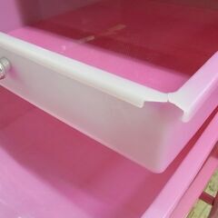 セール中につき、通常特価3,278円より半額の1,639円!　ピンク　ワゴン　キャスター付き　オープンラック　シェルフ　ランドセルラック　収納ワゴン　引き出し付きの画像