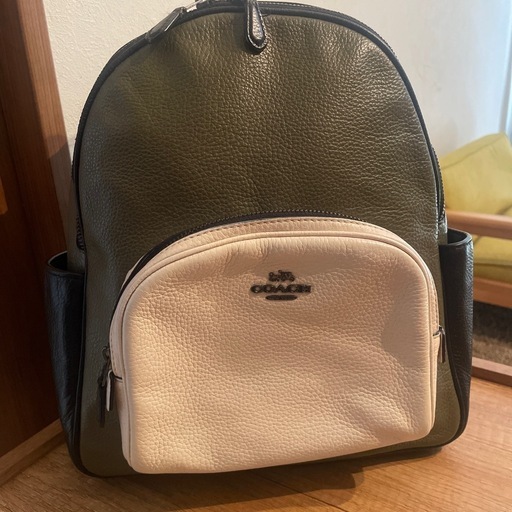 【20%off】COACH リュック モスグリーン バイカラー