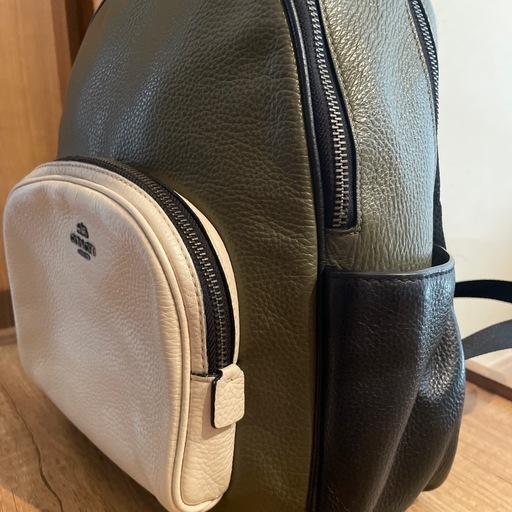 【20%off】COACH リュック モスグリーン バイカラー