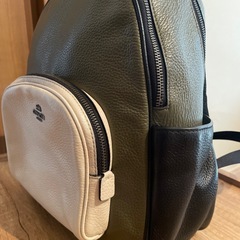 【20%off】COACH リュック モスグリーン バイカラーの画像