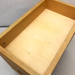ss6957　無印良品 収納ワゴン 2段 ナチュラル キャスター付き 良品計画 MUJI 木製 移動式 収納ボックス リビング キッチン サイドワゴン 収納ワゴン 中古の画像