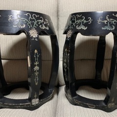 中国美術　サイドテーブルの画像