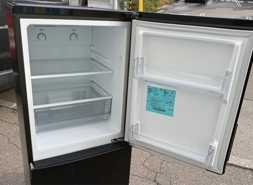 札幌市内配送可 【6ヵ月保証付き】22年製 Haier ハイアール 148L 2ドア冷蔵庫 JR-NF148CK 右開き ブラック