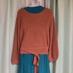 1355.W closetカシュクールニット☆の画像