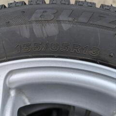 155/65R13　スタッドレスアルミセット　軽自動車用　ブリジストン　セリアル0521　9分山位　の画像