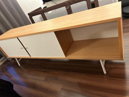 状態良好】IKEASVENARUM スヴェナルム テレビ台 引き戸付き, 竹 状態良好】IKEASVENARUM スヴェナルム テレビ台 引き戸付き, 竹