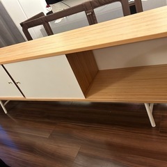 【状態良好】IKEA　SVENARUM スヴェナルム テレビ台 引き戸付き, 竹, 170x35x54 cmの画像