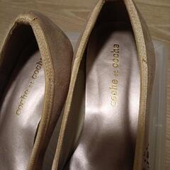 美品パンプス　24cm　色味ピンクベージュの画像