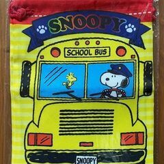 ■大判巾着スヌーピー・ミニオンズ■未使用２枚セット■の画像