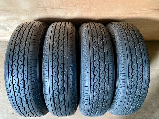 BRIDGESTONE K370 LIGHT TRUCK 145/80R12 80/78N LT 中古タイヤ&スチールホイール×4本セ