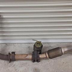 キャンター KK- FG53ED 純正フロントマフラーASSY 4M51 4WD用 排気ブレーキ付 フロントパイプの画像