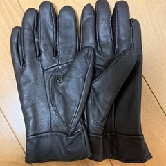 レディース　羊皮　手袋　茶色の画像