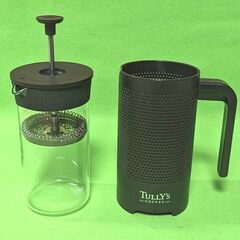 美品■タリーズ コーヒーメーカー★フレンチプレス 350ml/320ml★コーヒープレス・ティープレス/RIVERS/パイレックス◎の画像