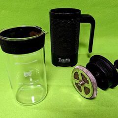 美品■タリーズ コーヒーメーカー★フレンチプレス 350ml/320ml★コーヒープレス・ティープレス/RIVERS/パイレックス◎の画像