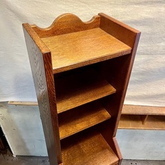 《売約済》【武蔵小山店】 ブルージュ HK-6201 オーク材 引出し ナローシェルフ 木製 シェルフ棚 カントリー アンティーク 調 引き出し ハイシェルフ スリム 隙間 スキマ 収納 英国 カントリースタイルの画像