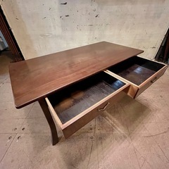 《売約済》【武蔵小山店】 時代 ローテーブル 引き出し 付き アンティーク ちゃぶ台 テーブル レトロ 座卓 引出し センターテーブル 木製 ナチュラルの画像