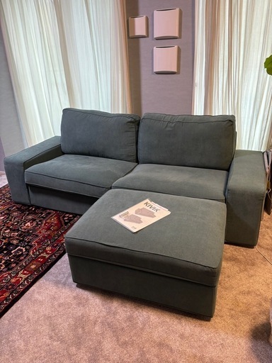 【大幅値下げ】オットマン無しIKEA3人掛けソファkivik 