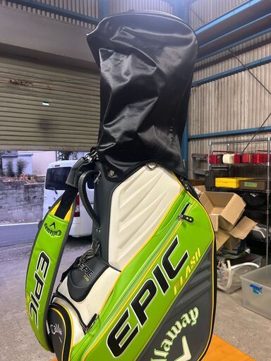 キャディバッグ EPIC FLASH19 (9.5型 グリーン×チャコール×ホワイト) 美品 Callaway ゴルフバッグ