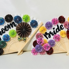結婚式　ブライダル　扇子　プロップス　groom Bride 和...