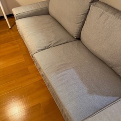 IKEA3人掛けソファ、グレー 