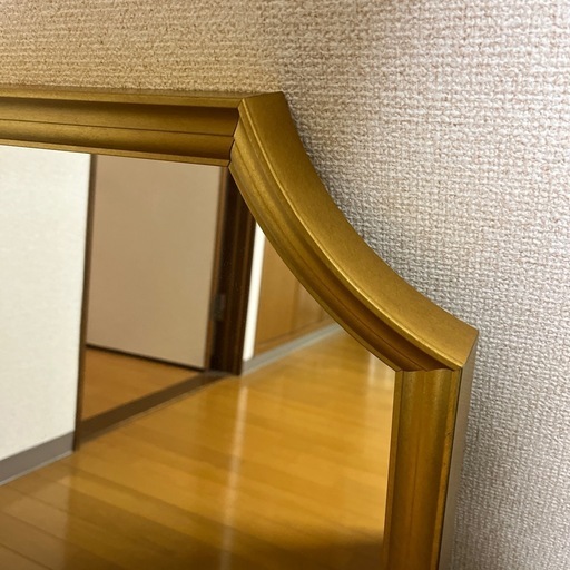 IKEA SVANSELE スヴァンセーレ ミラー, ゴールドカラー, 78x78 cm (U