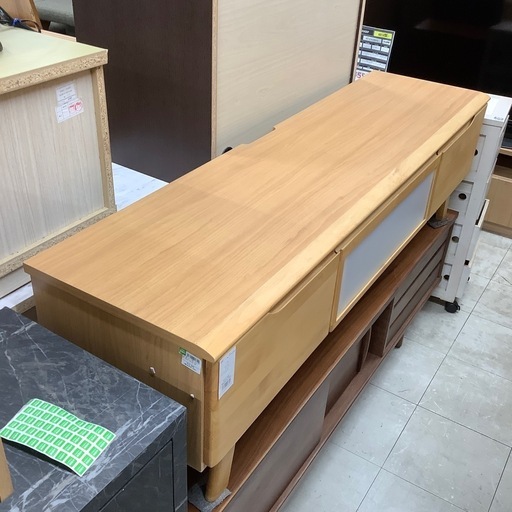 ニトリ　テレビボード　フラップ式　アルナス　ナチュラル