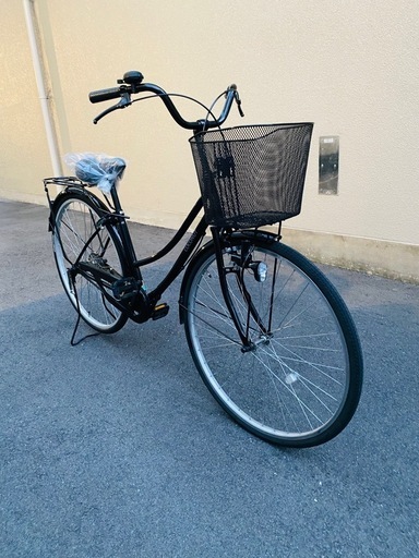 タイヤ、サドル、チェーン、かご、ブレーキ類、主要な箇所はほぼ新品に交換した、見た目も中身もほぼ新品並みの中古自転車完成！チョーお得