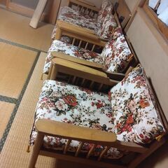【お取引中】レトロ家具　ソファーセット　椅子セット