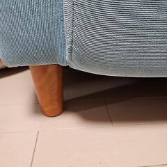 コーデュロイ2人掛けソファ　※訳ありの画像