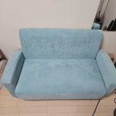 コーデュロイ2人掛けソファ　※訳ありの画像