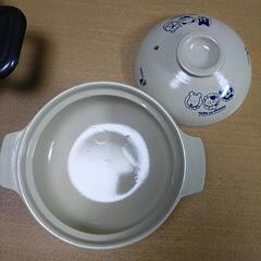 国産天ぷら鍋と土鍋セット　　の画像